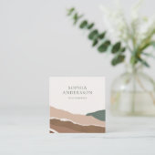 Minimalistisch landschap van de rand van de puist vierkante visitekaartje (Staand voorkant)