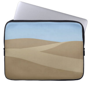 Minimalistisch landschap van woestijnduinen laptop sleeve
