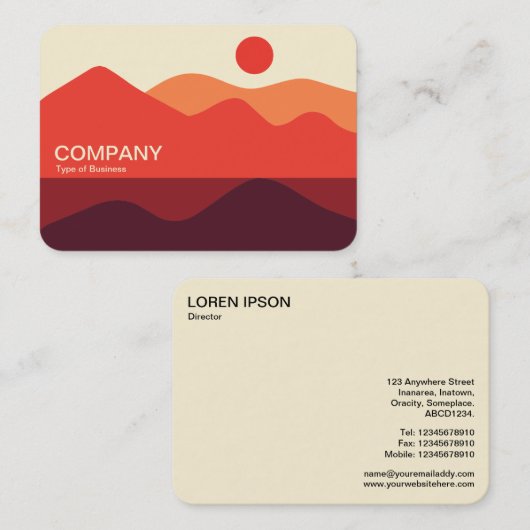 Minimalistisch landschap Visitekaartje 191021(03) (Voorkant / Achterkant)