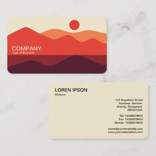 Minimalistisch landschap Visitekaartje 191021(03a) (Voorkant / Achterkant)