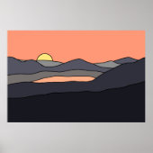 Minimalistisch landschap - Zonneontwerp 287 Poster (Voorkant)