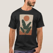 Minimalistisch landschap zonsondergang t-shirt (Voorkant)