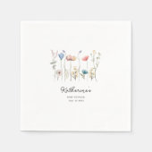 minimalistisch langstammig Baby shower van wilde b Servet (Voorkant)