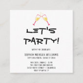 Minimalistisch Laten we feesten met de Afstuderen Informatiekaartje (Voorkant)