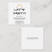 Minimalistisch Laten we feesten met de Afstuderen Informatiekaartje (Voorkant / Achterkant)