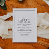 Minimalistisch Laten we vieren Kaart