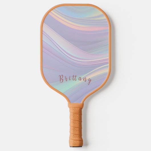 Minimalistisch Lavendel en Blauw Modern Monogram Pickleball Paddle (Voorkant)