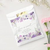 Minimalistisch lavendel lila bloemenvrijgezellenfe bedankzakje (Gezegeld)