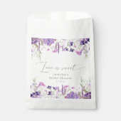 Minimalistisch lavendel lila bloemenvrijgezellenfe bedankzakje (Voorkant)