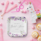 Minimalistisch lavendel lila vrijgezellenfeest papieren bordje (Feest)