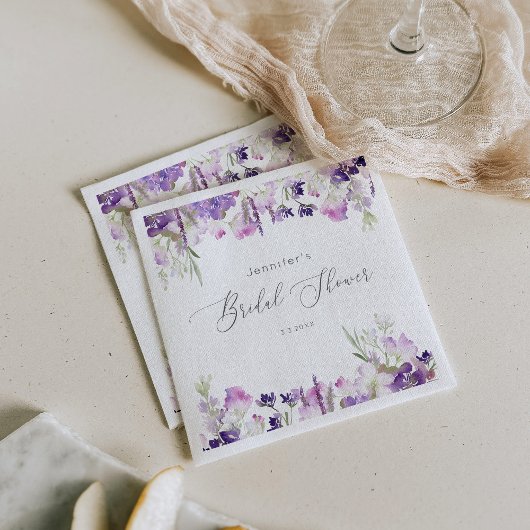 Minimalistisch lavendel lila vrijgezellenfeest servet