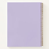 Minimalistisch lavendel zonder rand monogram notitieboek (Achterkant)