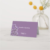 Minimalistisch lavender Floral Wedding Place Cards Plaatskaartje (Achterkant)