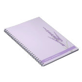 Minimalistisch lavender-Paars met naam Notitieboek (Rechterzijde)