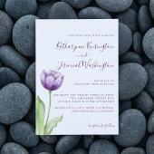 Minimalistisch lavender Paarse Tulp Wedding Kaart