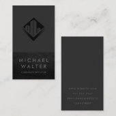 minimalistisch | Lederbekleding Visitekaartje (Voorkant / Achterkant)