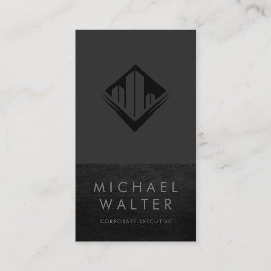 minimalistisch | Lederbekleding Visitekaartje (Voorkant)