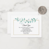 Minimalistisch lef bedankt notitiekaartje (Voorkant / Achterkant in situ)