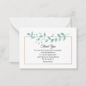 Minimalistisch lef bedankt notitiekaartje (Voorkant)