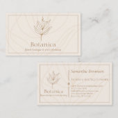 Minimalistisch lef-mestventilator visitekaartje (Voorkant / Achterkant)