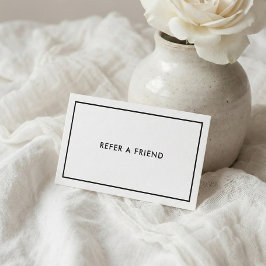 minimalistisch legant aanbevelingskaartje