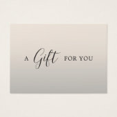 Minimalistisch legant Faux Silver Cadeaucertificaa Visitekaartje (Voorkant)