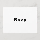Minimalistisch legant formeel huwelijk Rsvp Briefkaart (Voorkant)