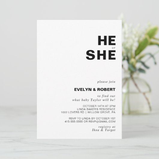 Minimalistisch legant Hij of zij maakt Kaart (Staand voorkant)