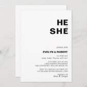 Minimalistisch legant Hij of zij maakt Kaart (Voorkant / Achterkant)