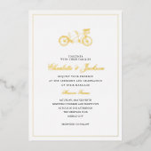 Minimalistisch legant Rustic Simple Wedding Gold Folie Uitnodiging (Voorkant)