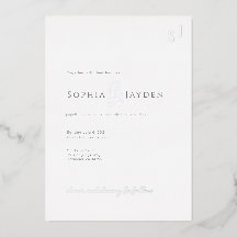 Minimalistisch legant voor folie Invitation Flat K