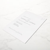 Minimalistisch legant voor folie Invitation Flat K Uitnodiging (Gedraaid)