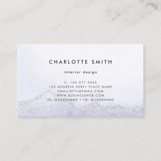 Minimalistisch legant voor moderne blauwe Waterver Visitekaartje (Achterkant)