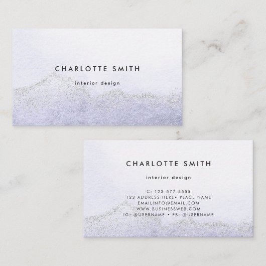 Minimalistisch legant voor moderne blauwe Waterver Visitekaartje (Voorkant / Achterkant)