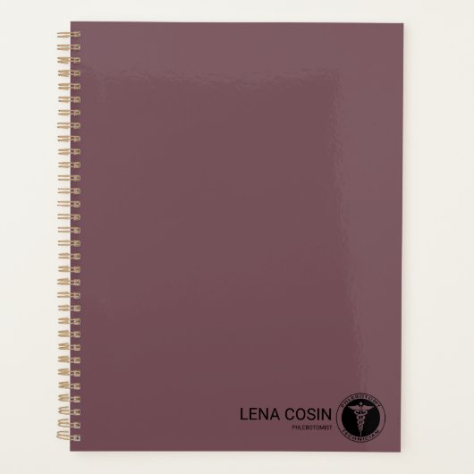 Minimalistisch leiste bloedafnamelogboek planner (Voorkant)