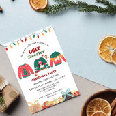 Minimalistisch lelijk sweater kerstfeest kaart