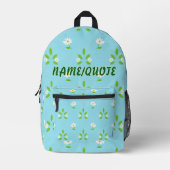 Minimalistisch Lentebloempatroon Bedrukte Rugzak (Voorkant)