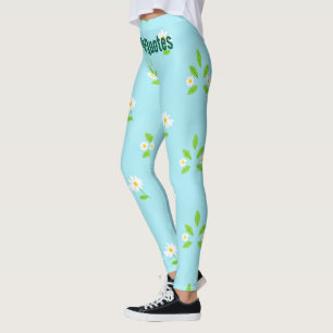 Minimalistisch Lentebloempatroon Leggings