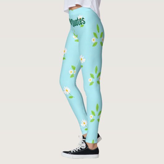 Minimalistisch Lentebloempatroon Leggings (Links)