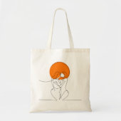 Minimalistisch Lesbisch Paar Lijn Kunst Tote Bag (Voorkant)