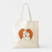 Minimalistisch Lesbisch Paar Lijn Kunst Tote Bag (Achterkant)