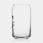 Minimalistisch Letter C Monogram en Aangepaste Naa Blikvorm Glas (Links)