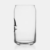 Minimalistisch Letter O Monogram en Aangepaste Naa Blikvorm Glas (Links)