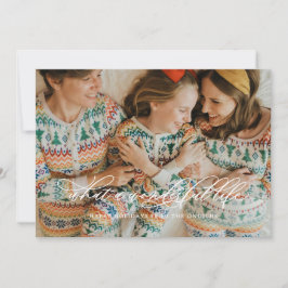 Minimalistisch Leven Wonderbaarlijke Calligrafie W Feestdagenkaart