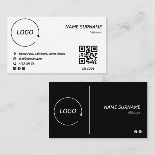 Minimalistisch levendig Visitekaartje ontwerp (Voorkant / Achterkant)