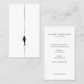 Minimalistisch lichaam beeldhouwen vrouw silhouet visitekaartje (Voorkant / Achterkant)