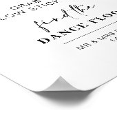 Minimalistisch licht op het nachtgloed dansbord poster (Hoek)