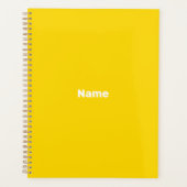 Minimalistisch licht oranje aangepaste tekst jaar planner (Voorkant)