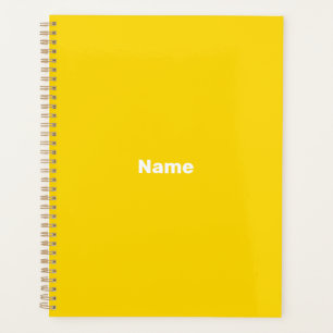 Minimalistisch licht oranje aangepaste tekst jaar  planner