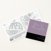 MINIMALISTISCH LICHT PAARSE ZWART CADEAURECEPT KOO NOTITIEBOEK (Binnen)